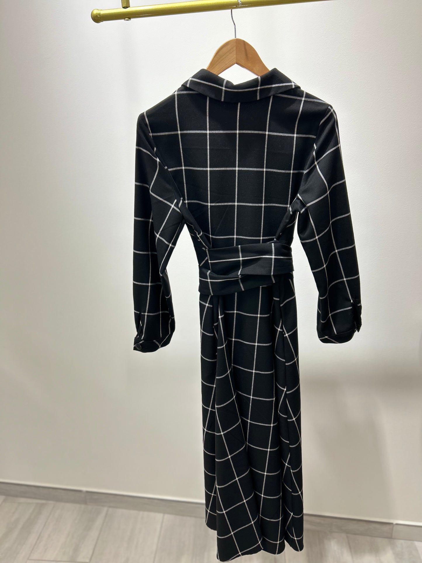 VESTIDO EVASÉ CUADROS
