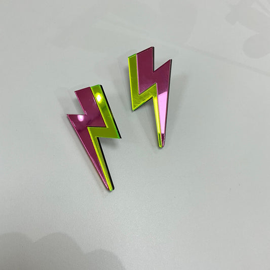 PENDIENTES RAYO ROSA Y AMARILLO