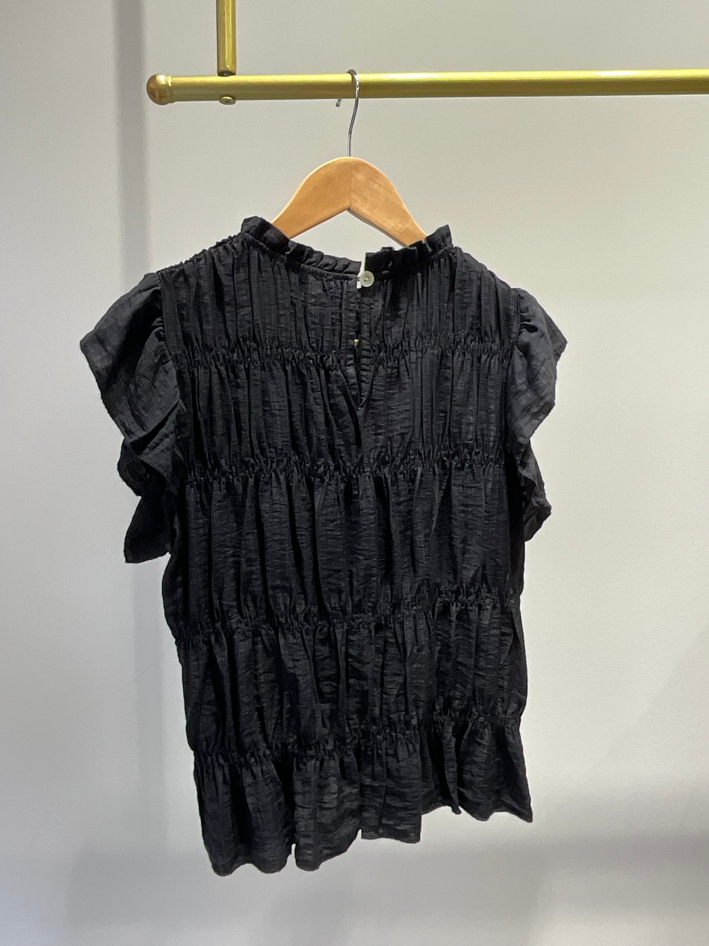 BLUSA FRUNCIDA NEGRA