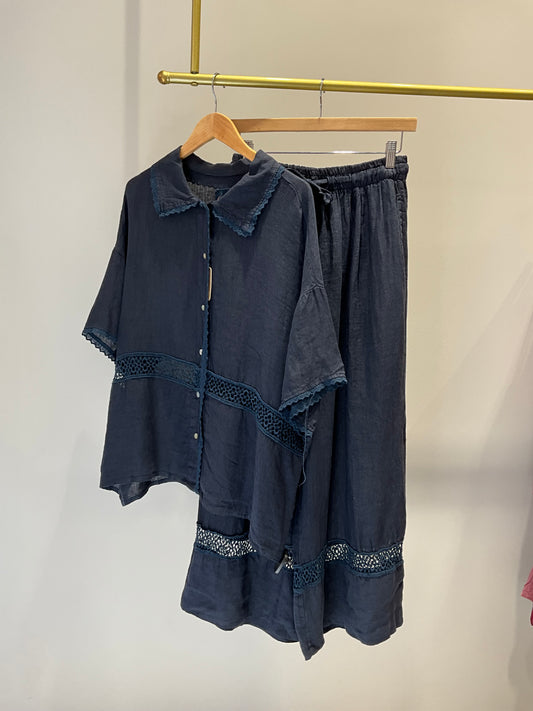 CONJUNTO DE LINO AZUL