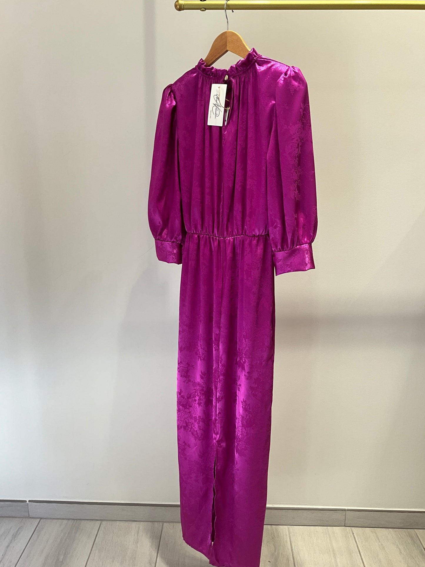 VESTIDO FUCSIA ESTAMPADO FLORES