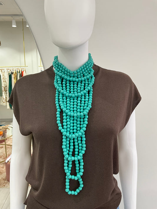 COLLAR ALARGADO TURQUESA