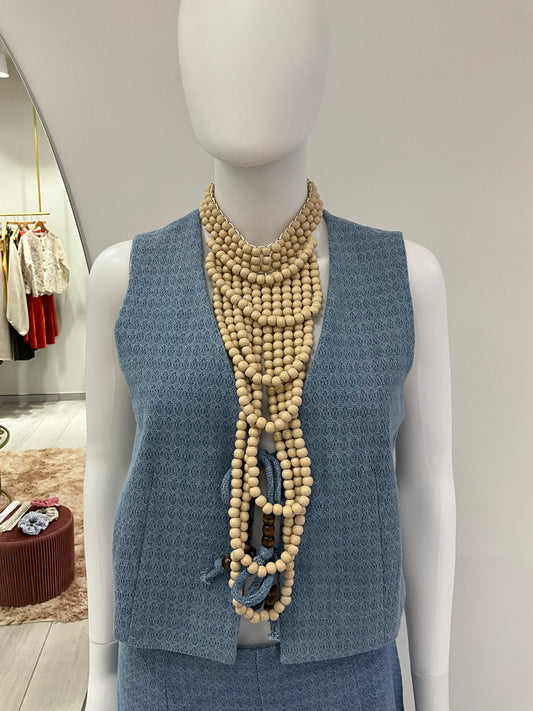COLLAR ALARGADO BEIGE